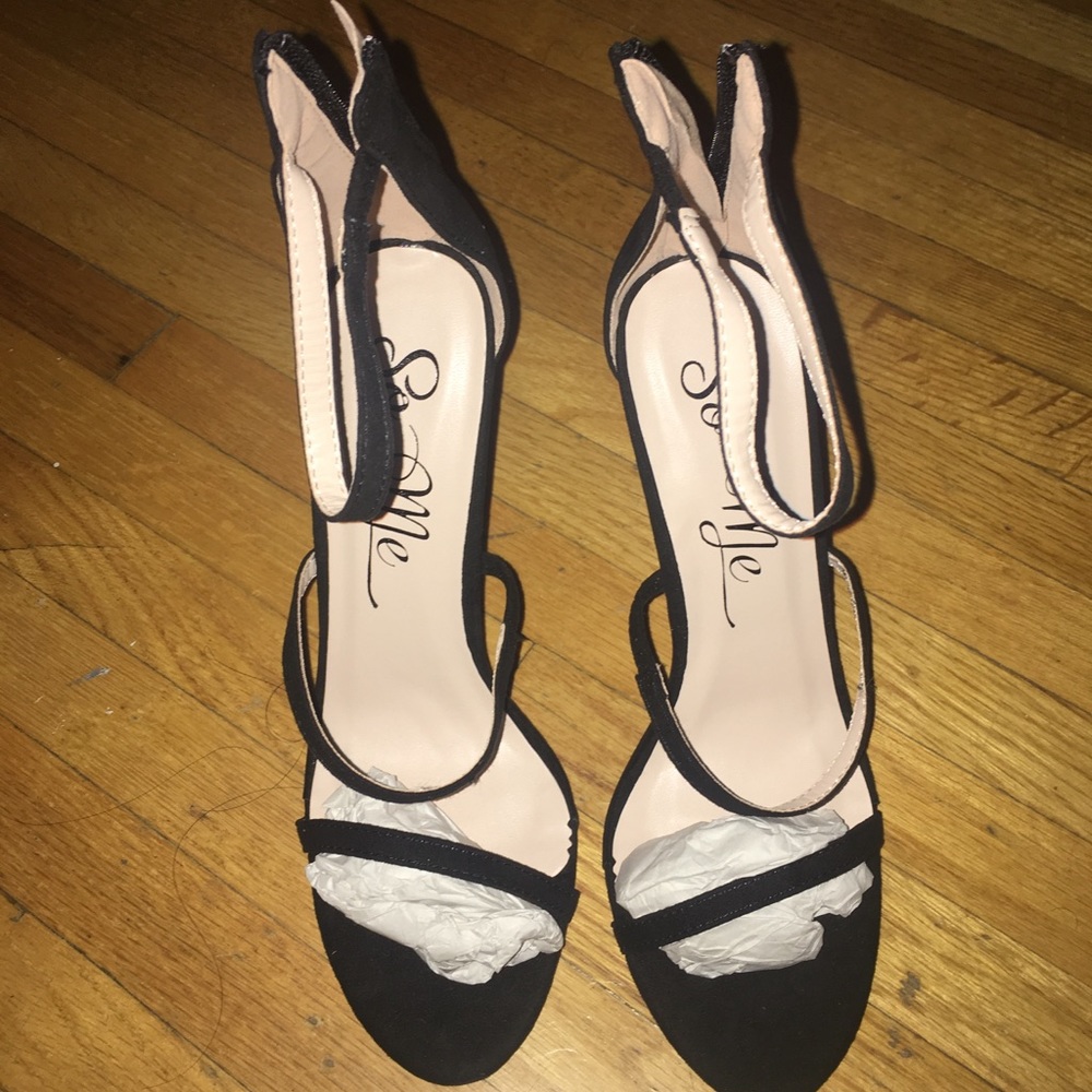 Black Strappy Heels